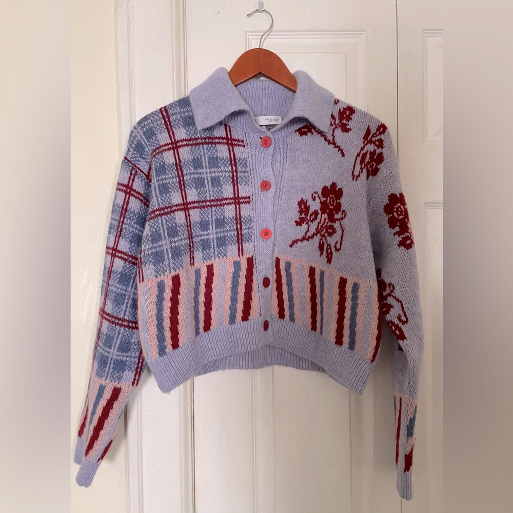 Zara cropped knit cardigan